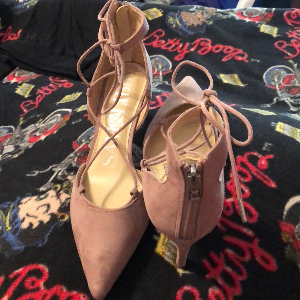 Sam & Libby mid-heel suede dress shoes